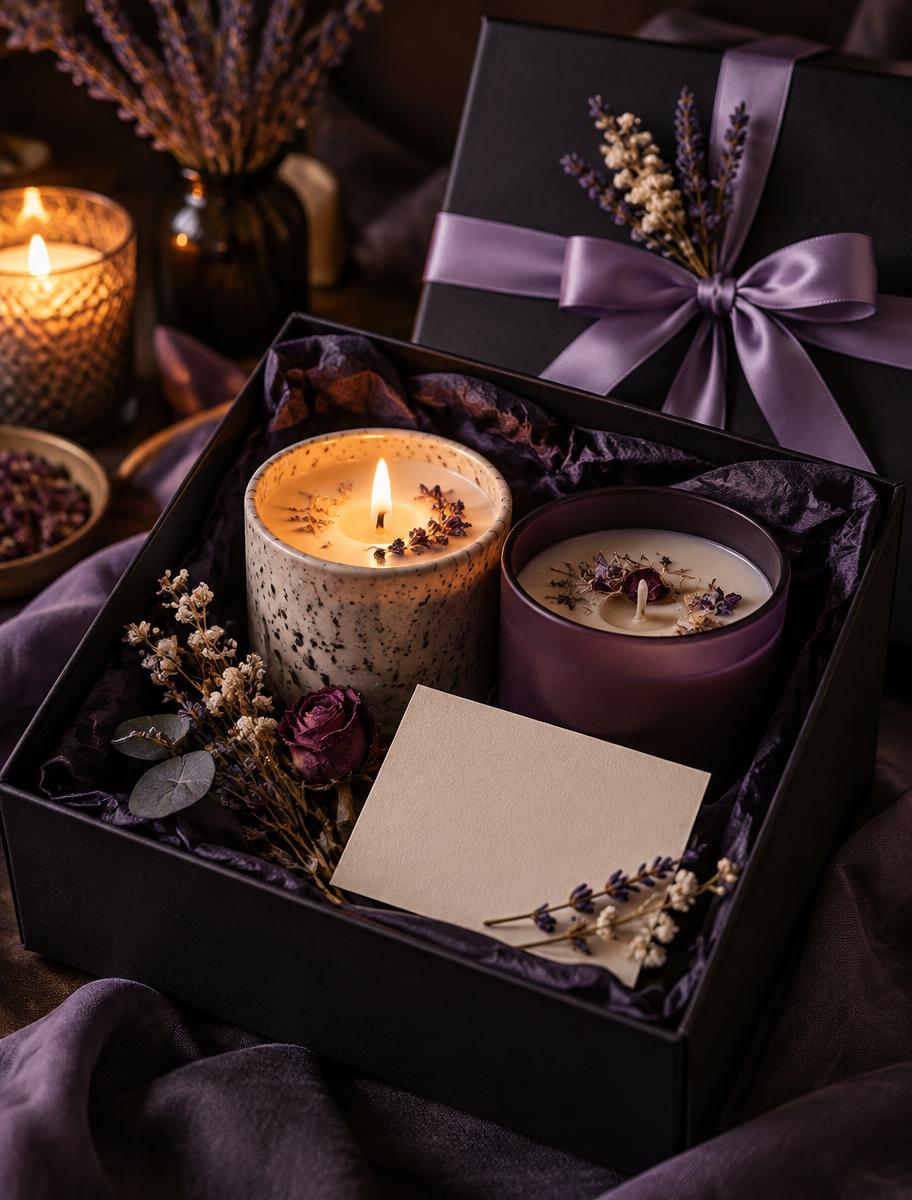 Handmade candle gift box